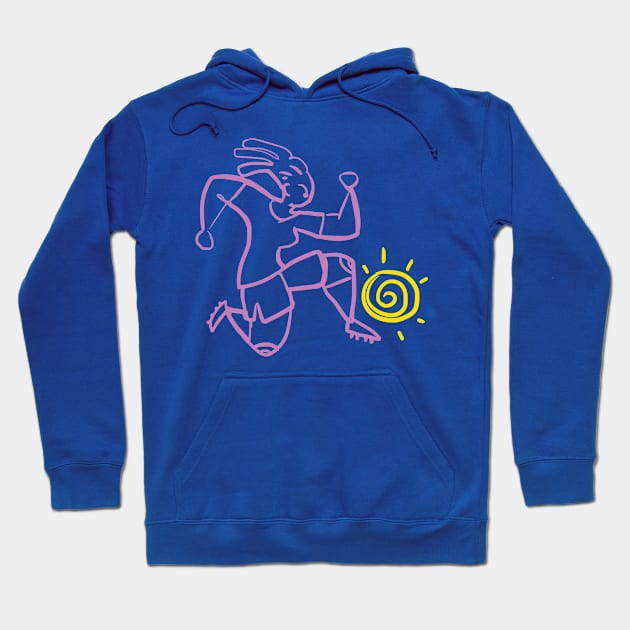 girl plays football with the sun Hoodie by duxpavlic